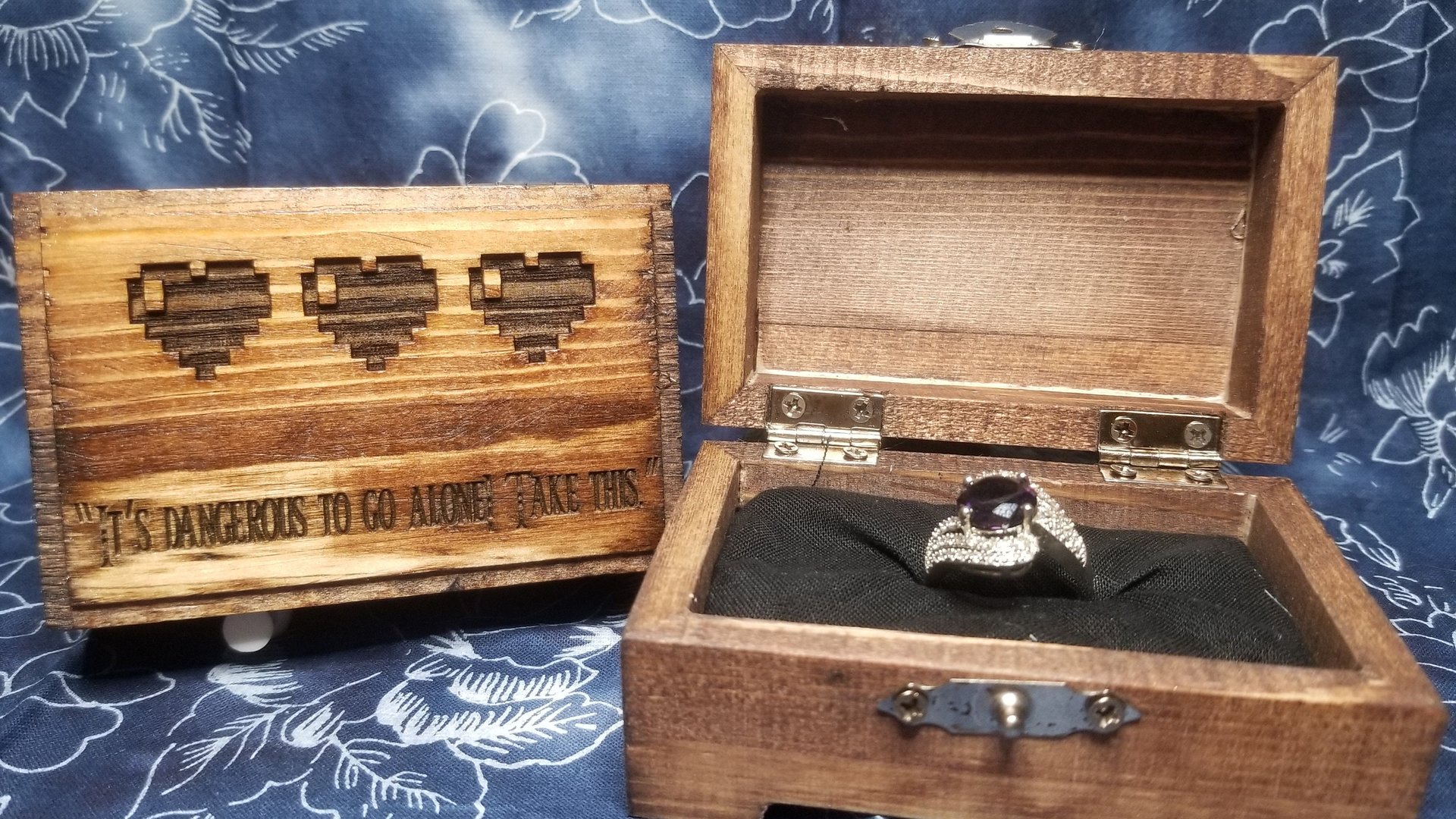Customizable Small Wooden Boxes/ Ring Box