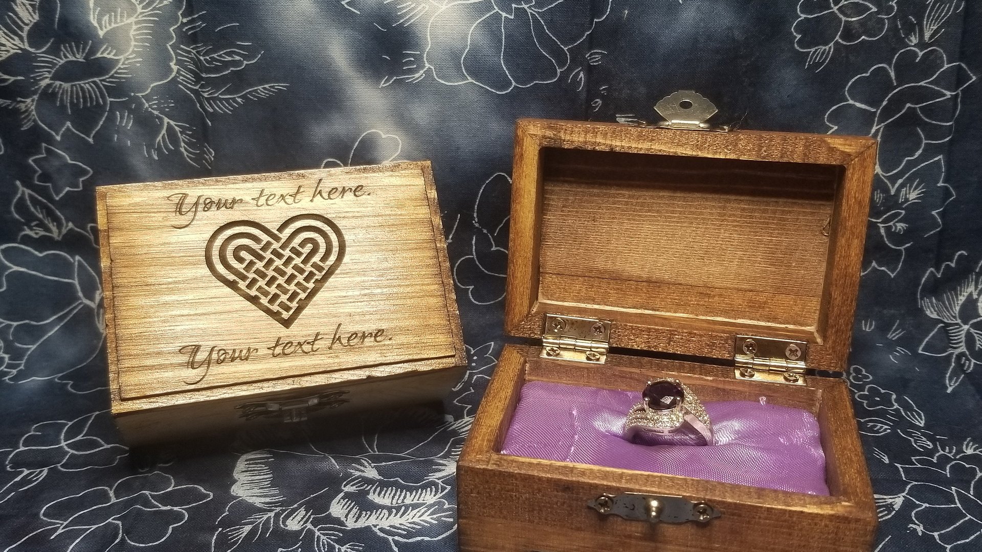 Customizable Small Wooden Boxes/ Ring Box