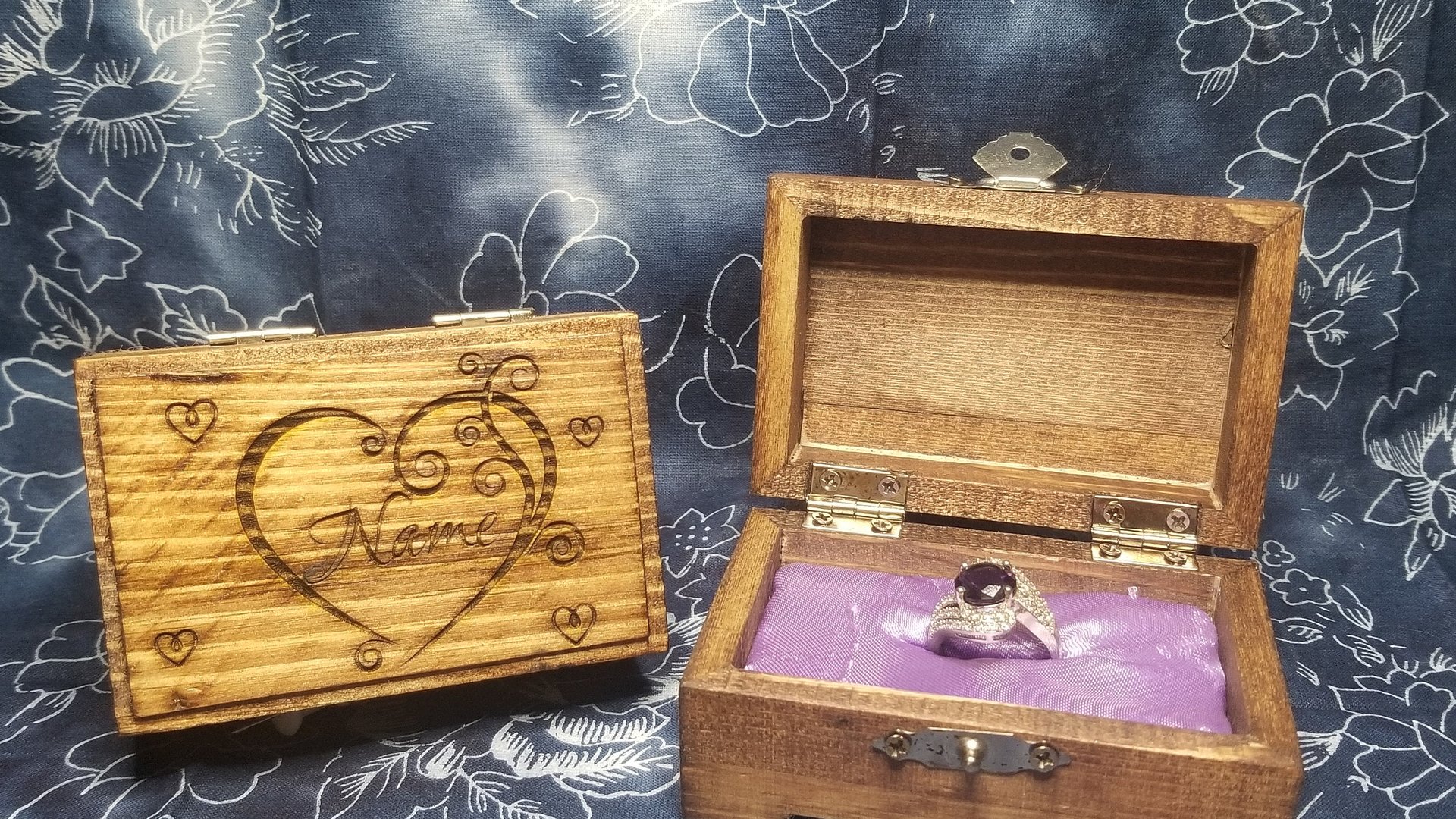 Customizable Small Wooden Boxes/ Ring Box