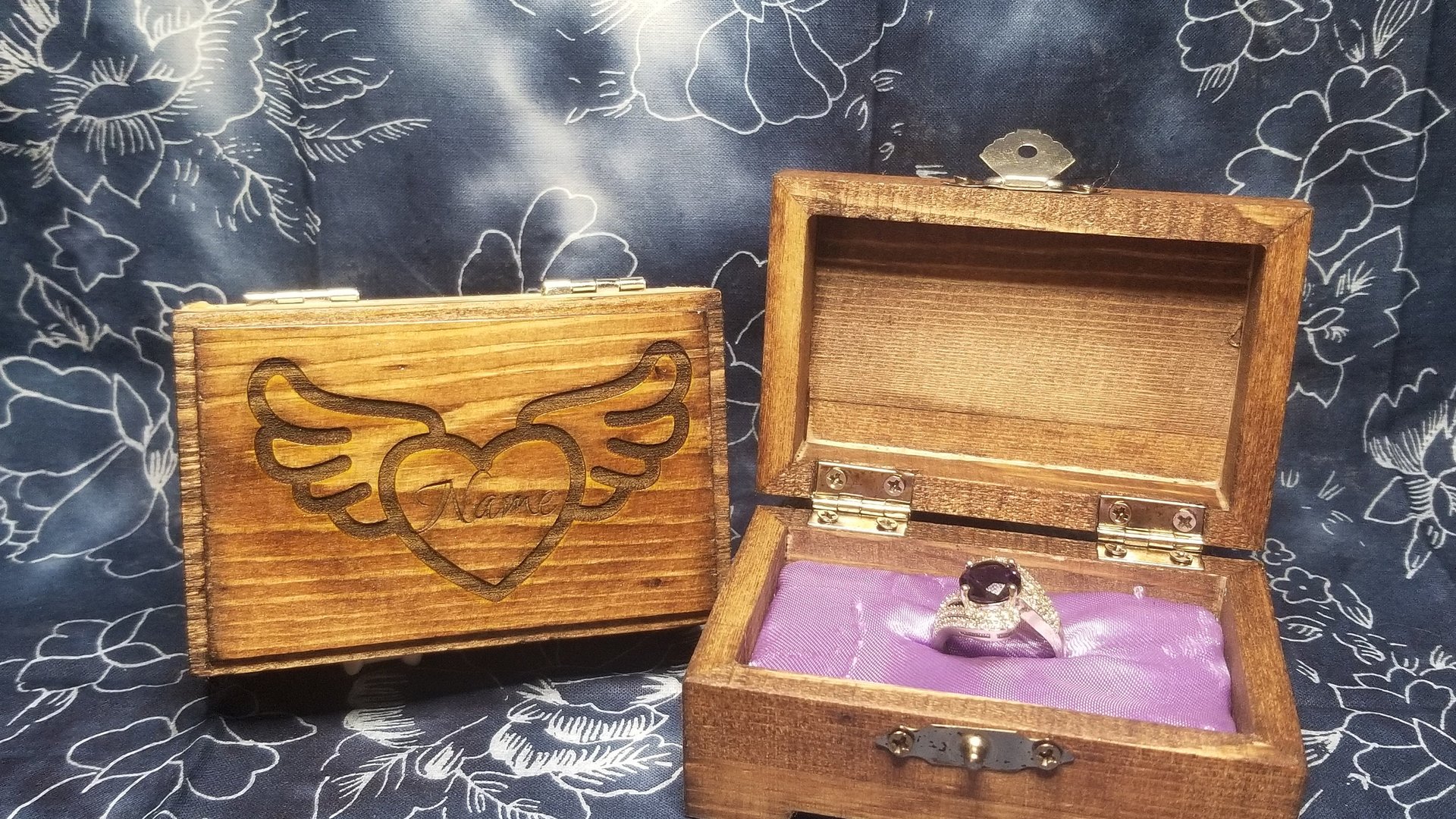 Customizable Small Wooden Boxes/ Ring Box
