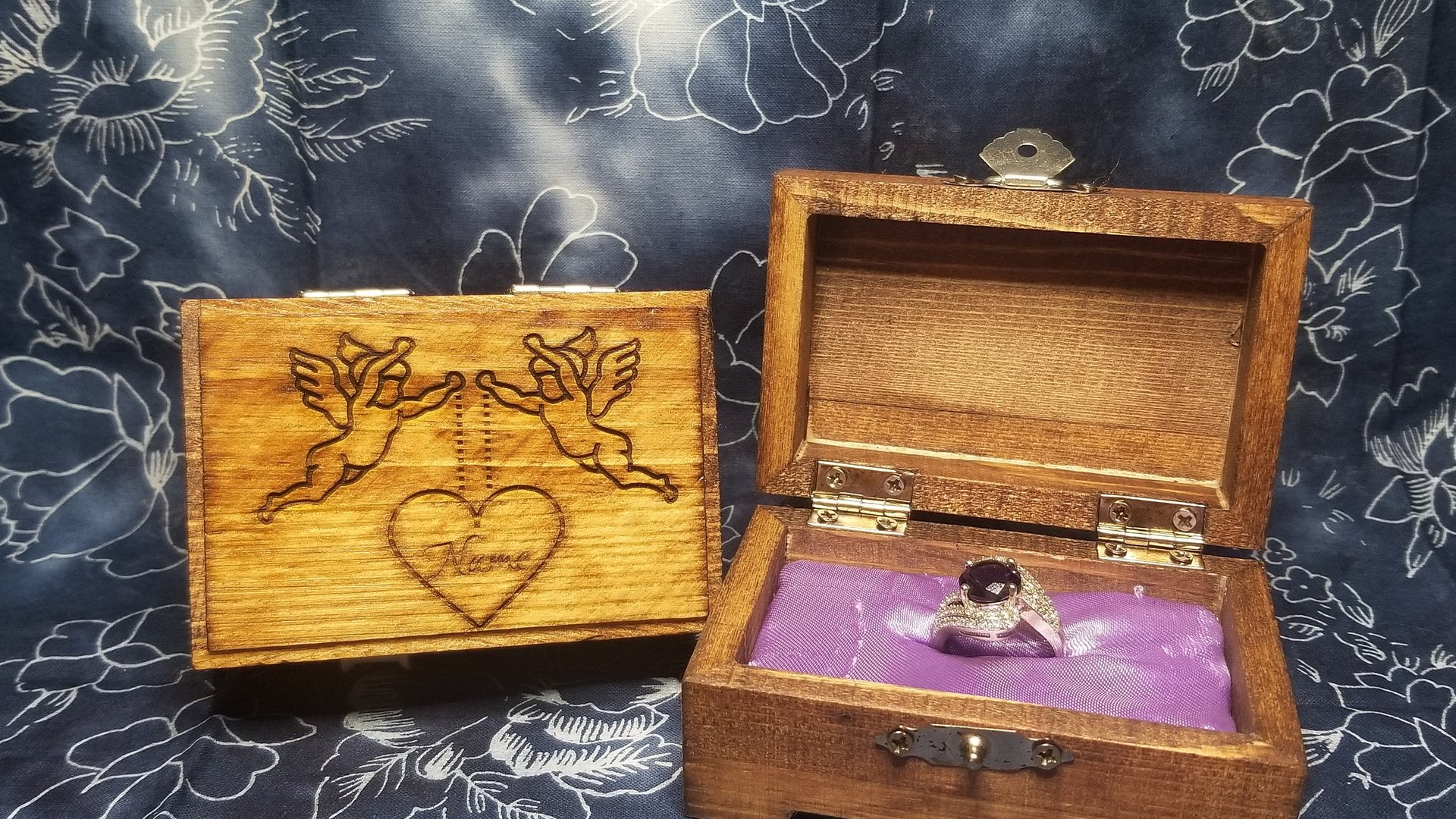 Customizable Small Wooden Boxes/ Ring Box
