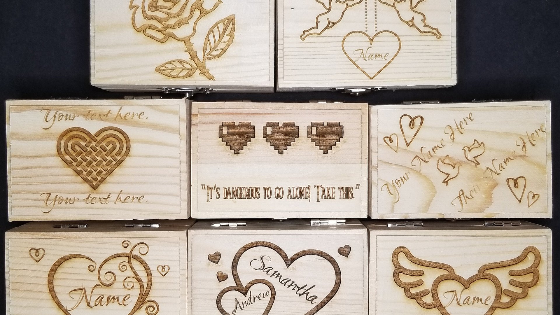 Customizable Small Wooden Boxes/ Ring Box