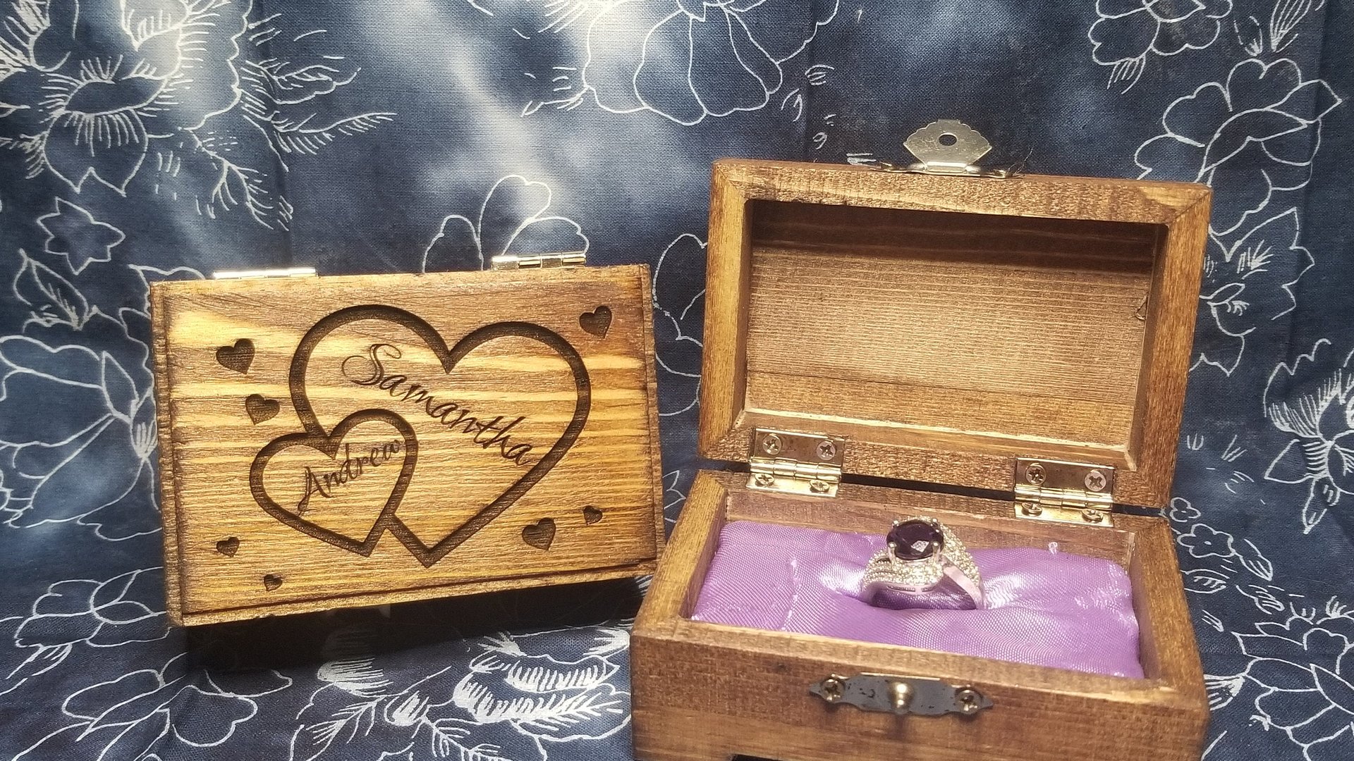 Customizable Small Wooden Boxes/ Ring Box